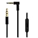 Eleshroom Replacement Audio Cable With Talk/Mic Remote For Beats by Dr. Dre, Studio, Studio 2, Solo, Solo 2, Mixr, Pro - Compatible with iPhone 4/4S/5/5S/6/6S/6S Plus - Black