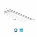 Lithonia Lighting Saturn 4 Foot LED Kitchen Light Fixture, Linear Flush Mount Ceiling Light, 4000K Cool White, 3206 Lumens, 120 Volts, 39 Watts, Damp Listed, Brushed Nickel (FMFL 30840 SATL BN)