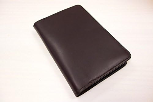 Hobonichi Techo Planner Cover - Dark Brown Leather - Dark Brown Stitching - A6, One Card Pocket - Receipt Pocket
