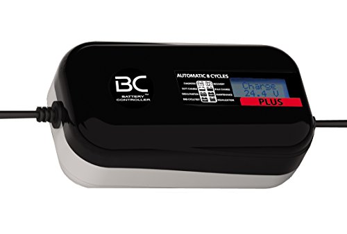 BC PLUS Caricabatterie e mantenitore di carica con 8 cicli automatico di ricarica, 24V 4AMP