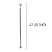 Shower Curtain Rod - 47-92 Inch Shower Rod Non-Slip Tension Curtain Rod No Drilling Stainless Steel Tension Rod for Shower Curtain Never Collapse