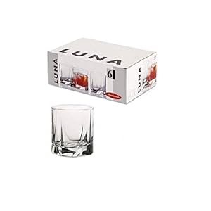 Pasabahce Whisky Glass Set, Set of 6, Transparent