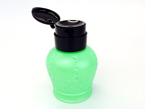 Beauticom Professional GREEN Crown Shaped Nail Pump Dispenser Bottle (Size: 250ml) for Nail Acrylic Acetone Liquid Polish Remover Bottle Tool