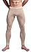 WUAMBO Men's Mesh Long Johns Slim Sexy Legging Tights Begie XL (Waist:32