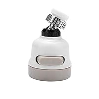 Ranoff 2 PCS Faucet Regulator Tap Regulator 360° Rotatable ABS Faucet Spray Head Tap Filter Nozzle, 3 Modes Adjustme Waterproof Splash Water Saving (White)