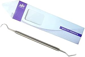 MJW Hook Pick Double Ended Oral Hygiene Dental Explorer Stainless Steel Teeth Cleaning Oral Student Tool Tooth Picks Metal