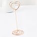 JANOU 10pcs Heart Shape Place Card Holder Picture Stand Note Clip for Wedding Party Favor (Rose Gold)
