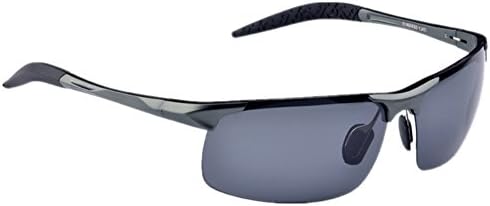 Senchoice Men's Sports Style Polarized Sunglasses Driver Glasses Unbreakable Gray Frame Gray Lens