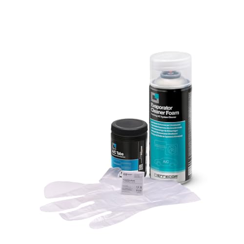 Errecom Cleaning Kit for Air Conditioners, includes Evaporator Cleaner Foam Air Conditioner Foaming Cleaner, Wally Cleaning Cover, A/C Tabs 40 Air Conditioner Tabs, long-lasting effect, Gloves