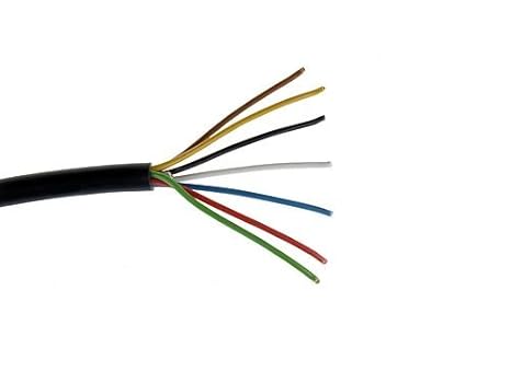 S.B.J - Sportland Kabel 7 polig, 1 Meter (7 x 1,5 qmm) für Anhängerkupplungen/Anhängerleitung/Anhängerkabel/Anhänger
