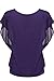 Zeagoo Women's Loose Casual Short Sleeve Chiffon Top T-Shirt Blouse Purple