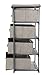 Juvale 4-Tier Dresser for Bedroom - 16.5 in x 13 in x 33 in, Light Gray Fabric, 4 Drawers - Narrow Closet Storage Drawers & Organizer - Steel Frame & Easy Assembly