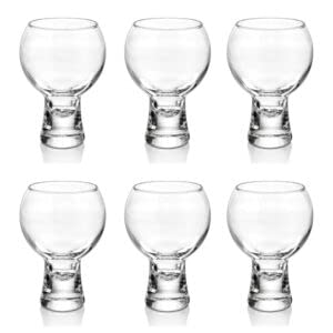 Agrippa | Juego De 6 Copas de Vidrio 340 Ml Vaso de Vidrio Apto para lavaplatos Regalo para hombres | Para Gin, Carajillo Bourbon, Vodka, Tequila, Ron, Coñac, Cóctel, Whisky