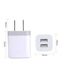 NonoUV - Cargador de pared USB (4 unidades, 2,1 A)