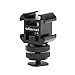 AFVO Aluminium Triple Hot Shoe Camera Mount Adapter Video Accessory Triple Shoe Bracket for Lights, LED Monitors, Microphones, Audio Recorder & Studio Flash Video Camera primary