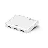 VogDUO Charger Pro, White Day Best Gift, 3 Port USB Travel Wall Charger, 30W 5V/6A, Slim Design, Foldable Plug, Multi-Port Power Adapter for Apple iPhone 11, iPad, Apple Watch, Samsung Galaxy, White
