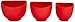 iSi Basics FlexibleSilicone Mixing Bowls, Set of 3, 1 QT, 1.5 QT, 2 QT, Red