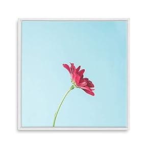 Framed Canvas Wall Art for Living Room, Bedroom Pastel Flower III Canvas Prints for Home Decoration Ready to Hang - 16x16 inches