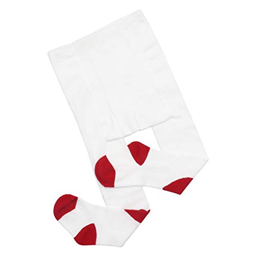 Ehdching Lovely White-Red Heart Knit Legging Pant Tights for Newborn Baby Infant Toddler Girls 12-36 Months