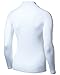 TSLA Women's Thermal Long Sleeve Tops, Mock Turtle & Crew Neck Shirts, Fleece Lined Compression Base Layer, Zero White, Medium