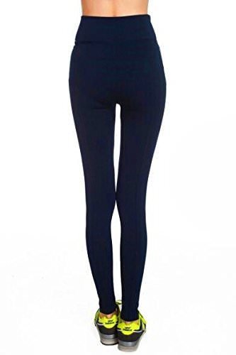 girls blue sports gym high waist rise compression stretchable yoga legging