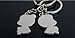 4EVER Romantic Chinese Lovers Kiss with Double Happiness Couple Keychain (With Gift Box) Best Key Ring Key Chain Gift for Valentine Wedding Anniversary (A Pair)