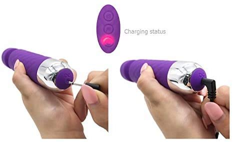 Upgraded Personal Mini Wand Massager 20 Vibration Patterns 8 Speed -Cordless Magic Handheld Quiet for Neck Shoulder Back Leg Body Foot Sports Massage