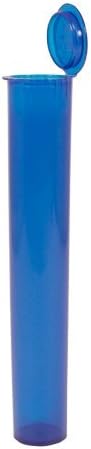 Pre-Roll Doob Tubes 116 mm Squeeze Pop Top Container King Size 4" Cone Rolled 50 Count (Blue)