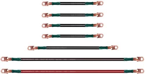 10L0L Golf Cart Battery Cable Kit for EZGO TXT/Medalist 1994-up 36 & 48 Volt Electric (4 Gauge, Set of 7 PCS)