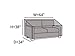 Covermates Outdoor Sofa Loveseat Cover - Water Resistant Polyester, Drawcord Hem, Mesh Vents, Seating and Chair Covers, 64W x 34D x 38H, Khaki