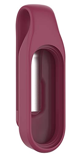 NEO+ Wristband or Clip holder to choose from compatible with Xiaomi Mi Band 3 and Xiaomi Mi Band 4, Straps Replacement - Pink and blue glow in the dark! (CLIP HOLDER BURGUNDY)
