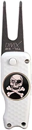 DX Switchblade Divot Repair Tool Skull Marker White | Made in USA
