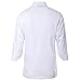 White chef uniforms unisex long and short sleeve coat catering jackets, Small, US Size XS (Tag S), White with Black