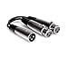 Hosa YXF-119 XLR3M to Dual XLR3F Y Cable, 6 Inch primary