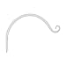Hand Forged Curved Hook, 8.5 Inch, White, For Bird Feeders, Planters, Lanterns, Wind Chimes, As Wall Brackets and More!