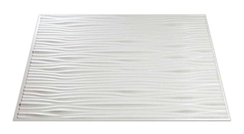 Fasade Easy Installation Waves Gloss White Backsplash Panel for Kitchen and Bathrooms (18" x 24" Panel) - Thumbnail 2