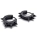 KONOV Stainless Steel Punk Cool Hip Hop Mens Awl Taper Hinged Hoop Earrings, 2pcs, Black