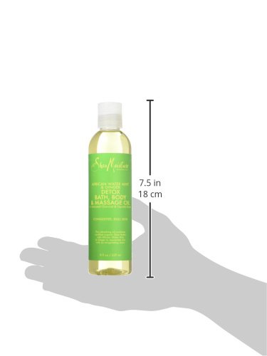 Shea Moisture African Water Mint & Ginger Detox Bath-Body & Massage Oil for Unisex, 8 Ounce - Thumbnail 3