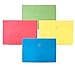 Fasmov Smile Letter Size Booklet Plastic Expansion Envelope Folders with Velcro, Poly Envelope,Document Folder,Pack of 12 (3Yellow,3Blue,3Green,3Pink)
