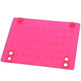 KLOUD CityHeat Proof Heat-resistant Mat for Curling Hair Drier Hair Straightener (silicone Hot pink)