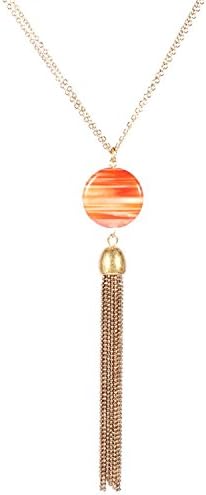 Long Tassel Necklaces For Women Cheap Mosong Jewels Bohemian Jewelry Necklace Pendant for teen girls vintage prime-coral