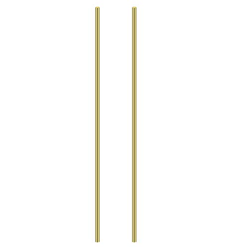 1/4 Inch Brass Round Rod, Favordrory 2PCS Brass Round Rods Lathe Bar Stock, 1/4 Inch in Diameter 14 Inch in Length - Thumbnail 5