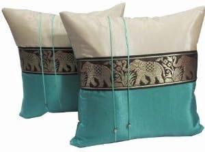 Amazon Com A Pair Of Beautiful Thai Silk Pillow Covers For