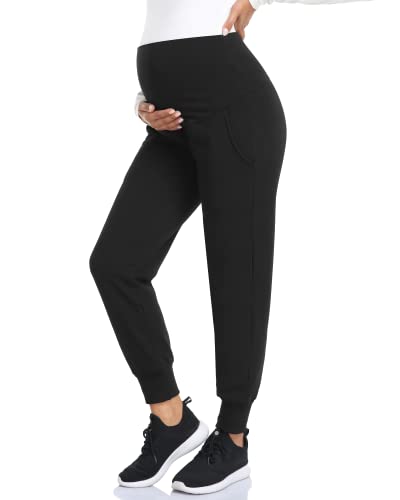 Fitglam Women's Maternity Fleece Lined Pajama Joggers