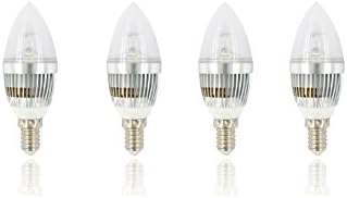 ANC LED Dimmable E12 Crystal Candelabra Light Bulb,Warm White Equivalent 40W Incandescent Bulb 4-pack