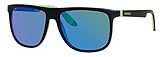 Carrera CA5003SPS Square Sunglasses,Black & Matte Green,55 mm