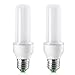 Elrigs E26 LED Light Bulb, 75W Equivalent(9W LED 1400lm) Medium Base Corn Bulbs, Cool White(6000K), Replace 20W CFL, Non-Dimmable,Flicker Free, CRI 80+, 2-Pack