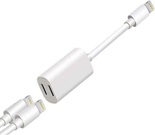 IARTISTE a-71 iPhone 7 Adapter & Splitter, Dual Lightning Headphone Audio & Charge Adapter for iPhone 7/7 Plus, iPhone 8/8 Plus, iPhone X.