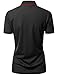 Women's Coolon 2 Tone Collar Zipup Polo T-Shirt