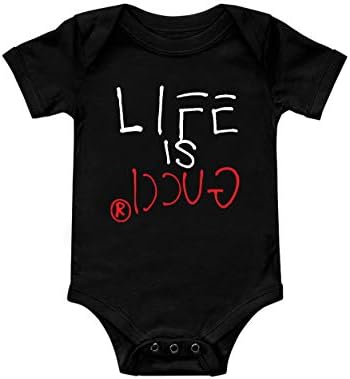 Infant Bodysuits Printed with Life is Gucci Design